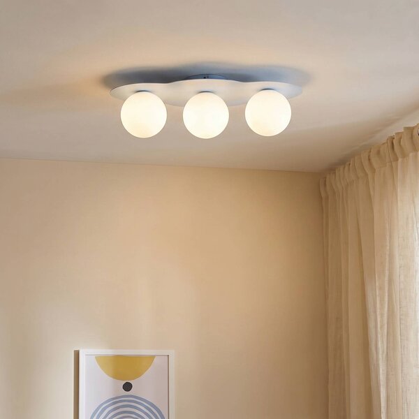Lampa sufitowa Cloud TK Lighting, możliwość ściemniania, niebieski, pokój dziecięcy, szkło, młodzieżowy