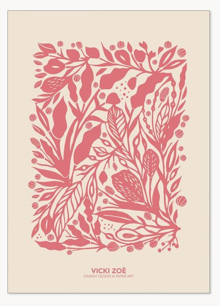 Oprawiony druk Salmon Rose Garden