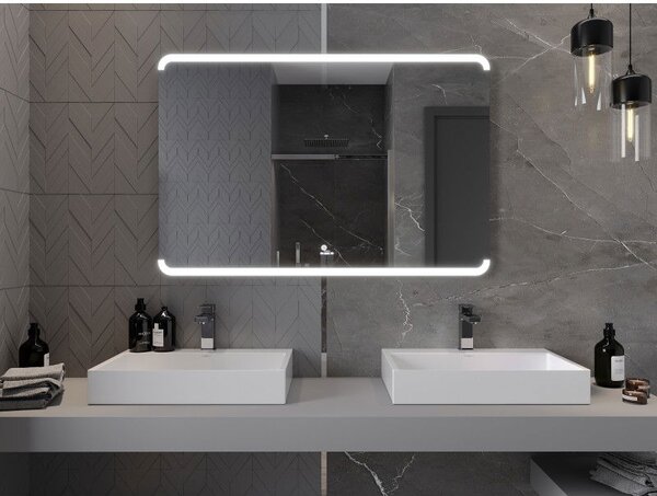 Mexen Nida lustro łazienkowe podświetlane 120 x 80 cm, LED 6000K, antypara - 9806-120-080-611-00
