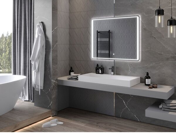 Mexen Zusa lustro łazienkowe podświetlane 100 x 80 cm, LED 6000K, antypara - 9808-100-080-611-00