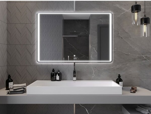 Mexen Zusa lustro łazienkowe podświetlane 120 x 80 cm, LED 6000K, antypara - 9808-120-080-611-00