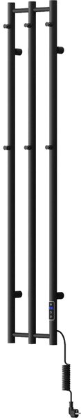 Mexen Pino grzejnik elektryczny z wieszakami na ręczniki 1405 x 242 mm, 200 W, czarny - W301-1405-242-00-70