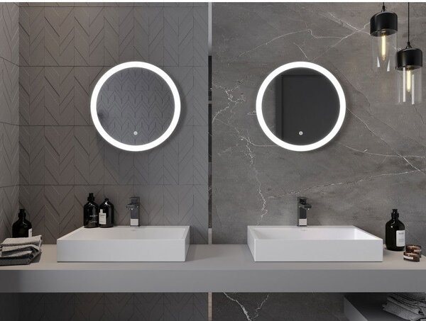 Mexen Oro lustro łazienkowe podświetlane, okragłe 50 cm, LED 6000K, antypara - 9824-050-050-611-00