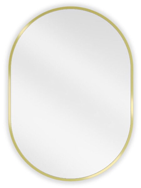 Mexen Loft lustro łazienkowe owalne 70 x 50 cm, rama złota - 9851-070-050-000-50