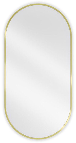 Mexen Loft lustro łazienkowe owalne 100 x 50 cm, rama złota - 9851-100-050-000-50