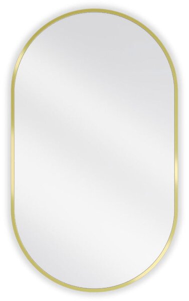 Mexen Loft lustro łazienkowe owalne 85 x 50 cm, rama złota - 9851-085-050-000-50