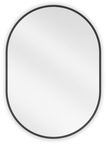 Mexen Loft lustro łazienkowe owalne 70 x 50 cm, rama czarna - 9851-070-050-000-70