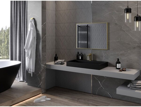 Mexen Loft lustro łazienkowe prostokątne 80 x 60 cm, rama złota - 9852-080-060-000-50