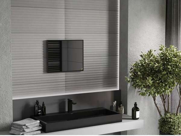 Mexen Loft lustro łazienkowe prostokątne 50 x 40 cm, rama czarna - 9852-050-040-000-70
