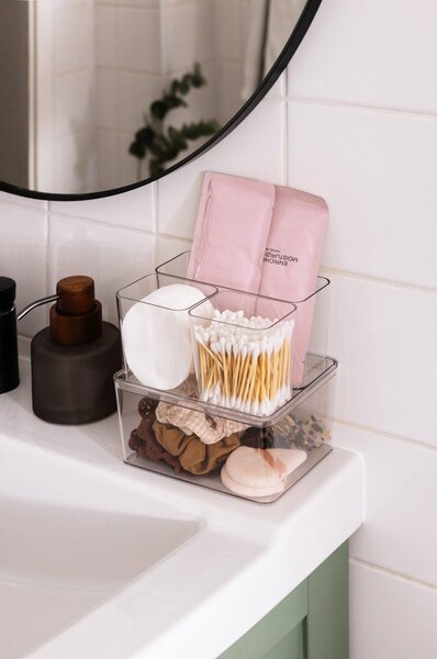 Plastikowe organizery łazienkowe zestaw 4 szt. – Casa De Engel