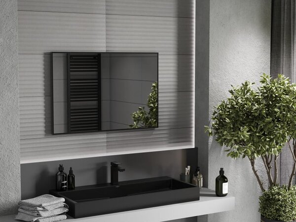 Mexen Loft lustro łazienkowe prostokątne 90 x 60 cm, rama czarna - 9852-090-060-000-70