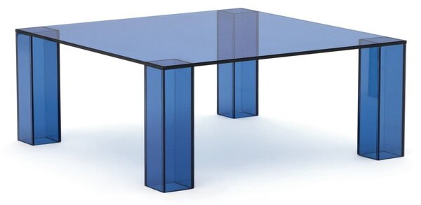 Niebieski szklany stolik 85x85 cm Adularia – Kave Home