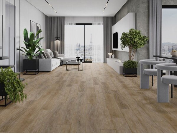 Mexen Palermo panele winylowe 1240 x 182 mm SPC 6,5 mm, podkład IXPE 1,5 mm, 4 V-Fuga, Dąb - F1025-1240-182-505-4V1-01