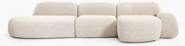 Narożna sofa modułowa Bouclé z szezlongiem Wolke (4-osobowa)