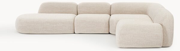 Narożna sofa modułowa XL Bouclé z szezlongiem Wolke