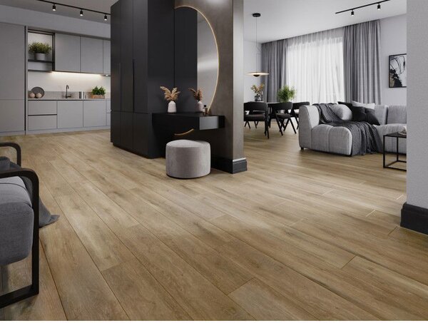 Mexen Long Creek panele winylowe 1240 x 182 mm SPC 6,5 mm, podkład IXPE 1,5 mm, 4 V-Fuga, Dąb - F1050-1240-182-505-4V1-01