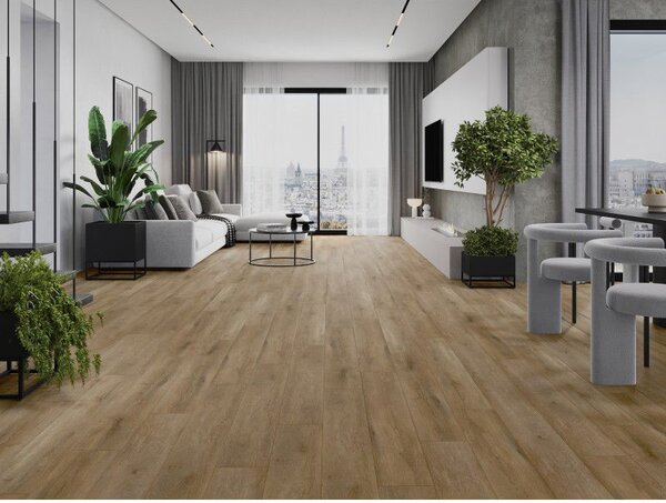 Mexen Long Creek panele winylowe 1240 x 182 mm SPC 6,5 mm, podkład IXPE 1,5 mm, 4 V-Fuga, Dąb - F1050-1240-182-505-4V1-01