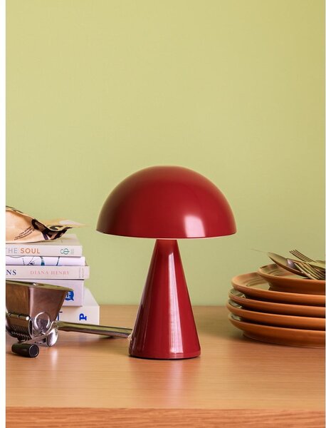 Czerwona lampa stołowa LED ze ściemniaczem (wysokość 20 cm) Mush – Hübsch