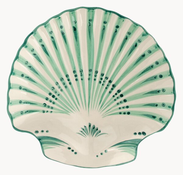 Ręcznie malowany półmisek Shell Verde