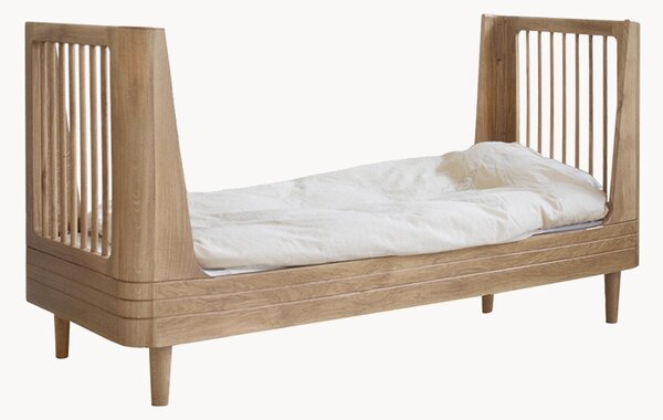 Ręcznie wykonane łóżko dziecięce z drewna dębowego Nature 2.0, S 73 x D 165 cm