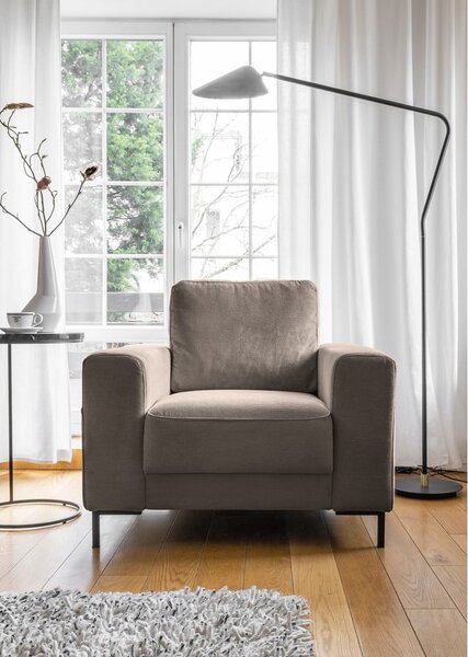 Brązowy sztruksowy fotel Lofty Lilly – Miuform