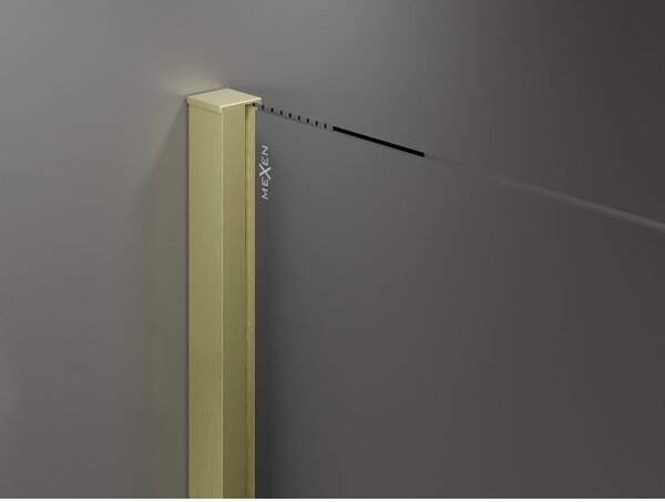 Mexen Velar drzwi prysznicowe rozsuwane 110 cm, transparent, złote szczotkowane - 871-110-000-01-55