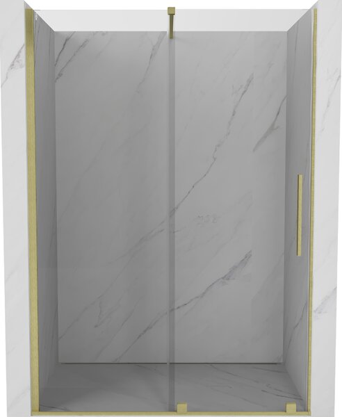 Mexen Velar drzwi prysznicowe rozsuwane 140 cm, transparent, złote szczotkowane - 871-140-000-01-55