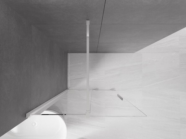 Mexen Velar ścianka prysznicowa rozsuwana Walk-in 70 x 200 cm, transparent 8 mm, chrom - 871-070-000-03-01
