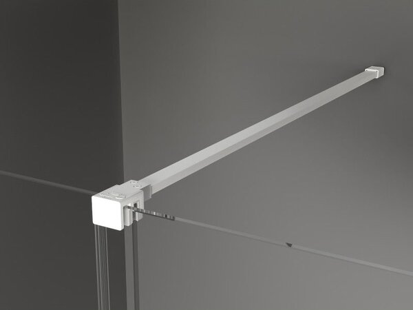 Mexen Velar ścianka prysznicowa rozsuwana Walk-in 120 x 200 cm, transparent 8 mm, biała - 871-120-000-03-20