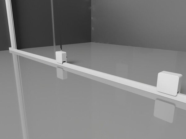 Mexen Velar ścianka prysznicowa rozsuwana Walk-in 120 x 200 cm, transparent 8 mm, biała - 871-120-000-03-20