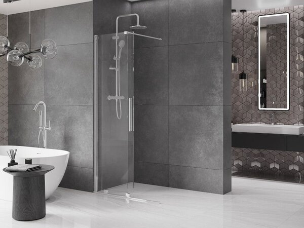 Mexen Velar ścianka prysznicowa rozsuwana Walk-in 70 x 200 cm, transparent 8 mm, chrom - 871-070-000-03-01