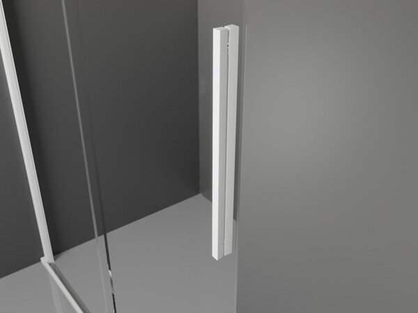 Mexen Velar ścianka prysznicowa rozsuwana Walk-in 120 x 200 cm, transparent 8 mm, biała - 871-120-000-03-20