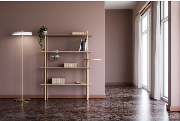 Biała lampa stojąca LED ze ściemniaczem i metalowym kloszem (wysokość 151 cm) Asteria Floor – UMAGE
