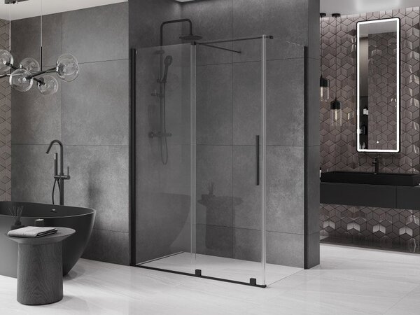 Mexen Velar kabina prysznicowa rozsuwana 150 x 90 cm, transparent, czarna - 871-150-090-01-70
