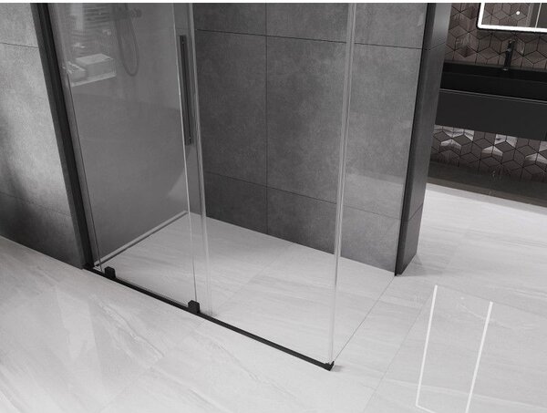 Mexen Velar kabina prysznicowa rozsuwana 150 x 90 cm, transparent, czarna - 871-150-090-01-70