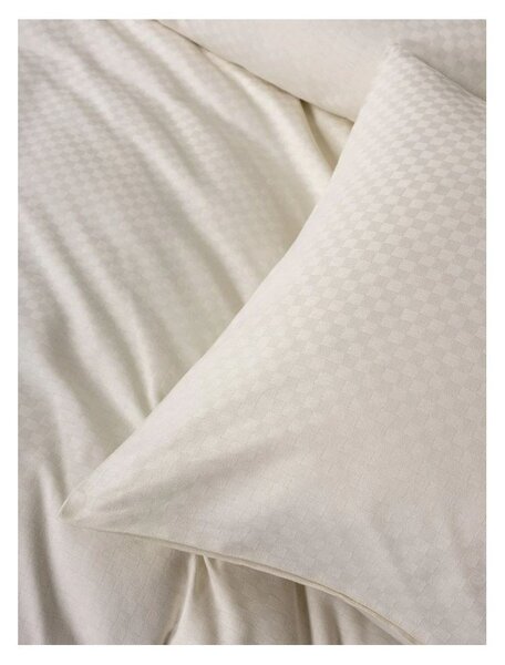 Beżowa pościel dwuosobowa z bawełny renforcé 240x220 cm Checkered – Mila Home Luxury