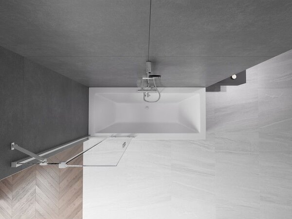 Mexen Velar parawan nawannowy 2-skrzydłowy rozsuwany 70 x 150 cm, transparent, chrom - 896-070-000-01-01