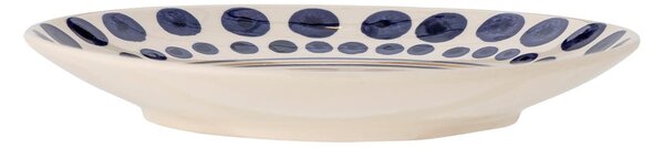 Biało-ciemnoniebieski kamionkowy talerz ø 27 cm Shama – Bloomingville