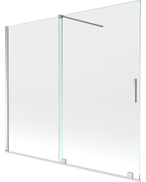 Mexen Velar parawan nawannowy 2-skrzydłowy rozsuwany 180 x 150 cm, transparent, chrom - 896-180-000-01-01