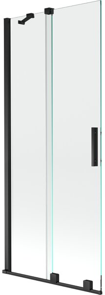 Mexen Velar parawan nawannowy 2-skrzydłowy rozsuwany 80 x 150 cm, transparent, czarny - 896-080-000-01-70
