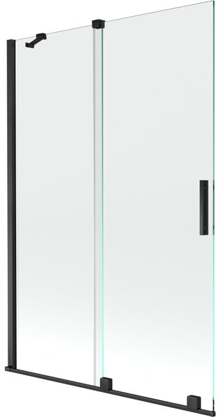 Mexen Velar parawan nawannowy 2-skrzydłowy rozsuwany 120 x 150 cm, transparent, czarny - 896-120-000-01-70