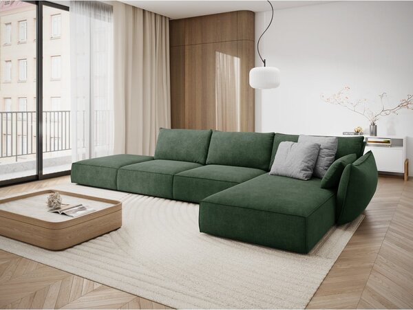 Ciemnozielony narożnik (prawostronny) Vanda – Mazzini Sofas