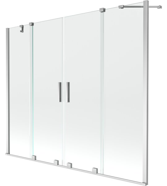 Mexen Velar Duo parawan nawannowy 2-skrzydłowy rozsuwany 190 x 150 cm, transparent, chrom - 896-190-000-02-01