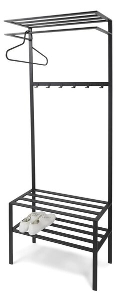 Czarny metalowy zestaw do przedpokoju 70x178x29 cm Ivar – Spinder Design