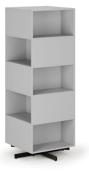 Półka obrotowa, 680×680×1932 mm, 10 przegródek, szara