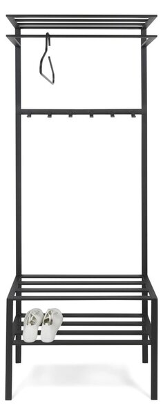 Czarny metalowy zestaw do przedpokoju 70x178x29 cm Ivar – Spinder Design