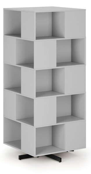 Półka obrotowa, 800×800×1932 mm, 4x 5 przedziałów, szara