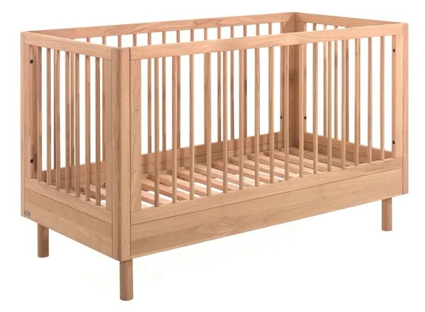 Łóżeczko z litego drewna dębowego 70x140 cm w naturalnym kolorze Forrest – Vipack