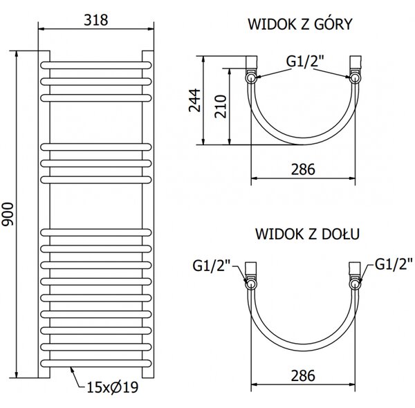 Mexen Eros grzejnik elektryczny 900 x 318 mm, 300 W, biały - W112-0900-318-2300-20
