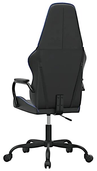 Czarno niebieski masujący fotel gamingowy C1-P55